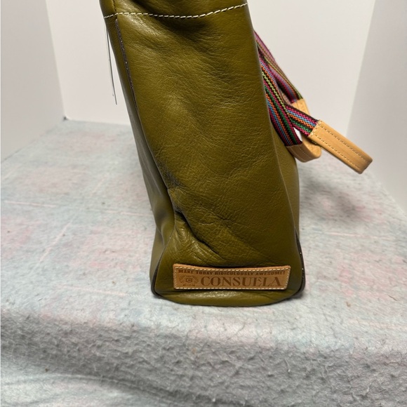 Consuela Journey Ashley Leather Tote Olive Green - Picture 8 of 14